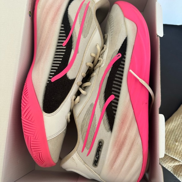 Men’s used puma rs-dreamer basketball shoes pink and white and black size 13 - Picture 1 of 7